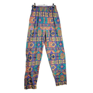 Vintage Chicos Pants Womens Large Abstract Cottagecore Grandma 100% Cotton Pant